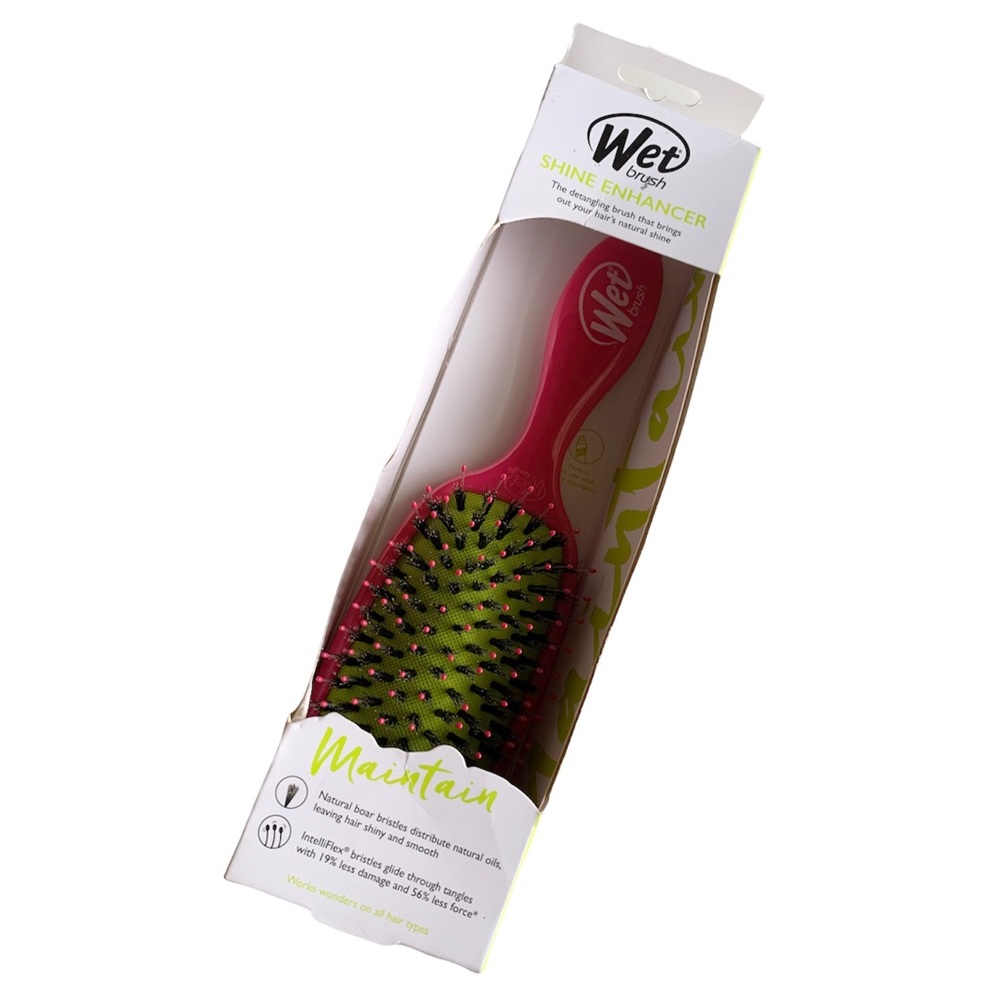 Wet Brush Natural Shine Enhancer Detangler Maintain Grooming Beauty Salon Pink